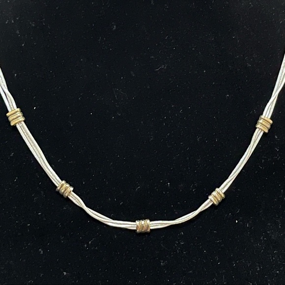 5/$20 Silver and gold multi strand necklace - Picture 2 of 3